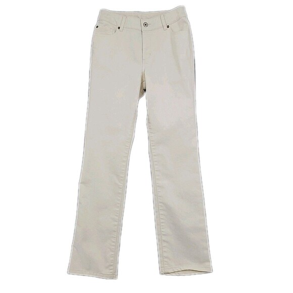 Chico's Womens Straight Leg Jeans Size 1 Regular Winter White Measures 26x29 - Picture 1 of 11